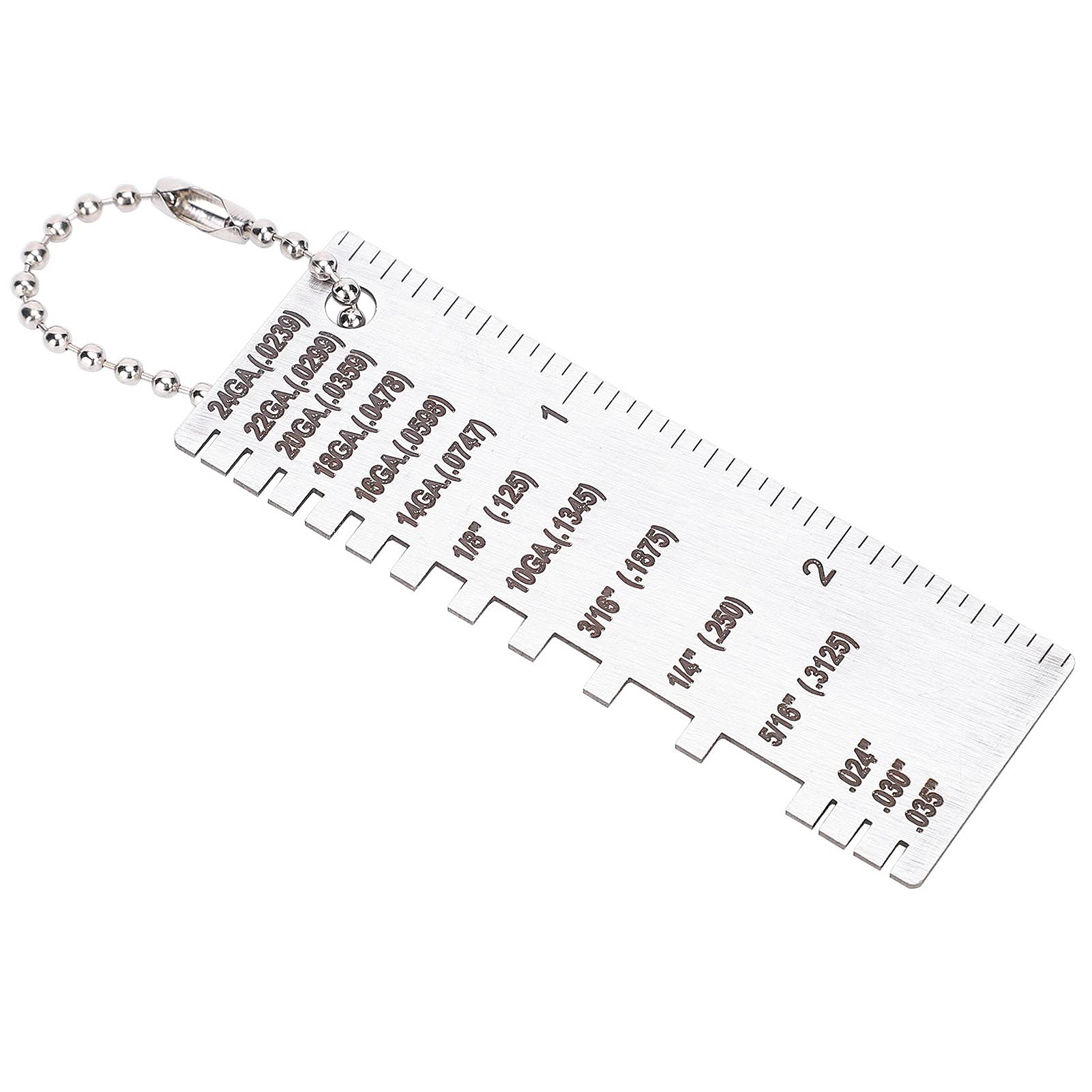 Calibrador De Lamina Medidor De Espesor De Alambre De Acero Inoxidable/Hoja De Metal Medidor De Soldadura Herramienta De Inspección De Tamaño Chapado Medidor De Calibre De Lamina