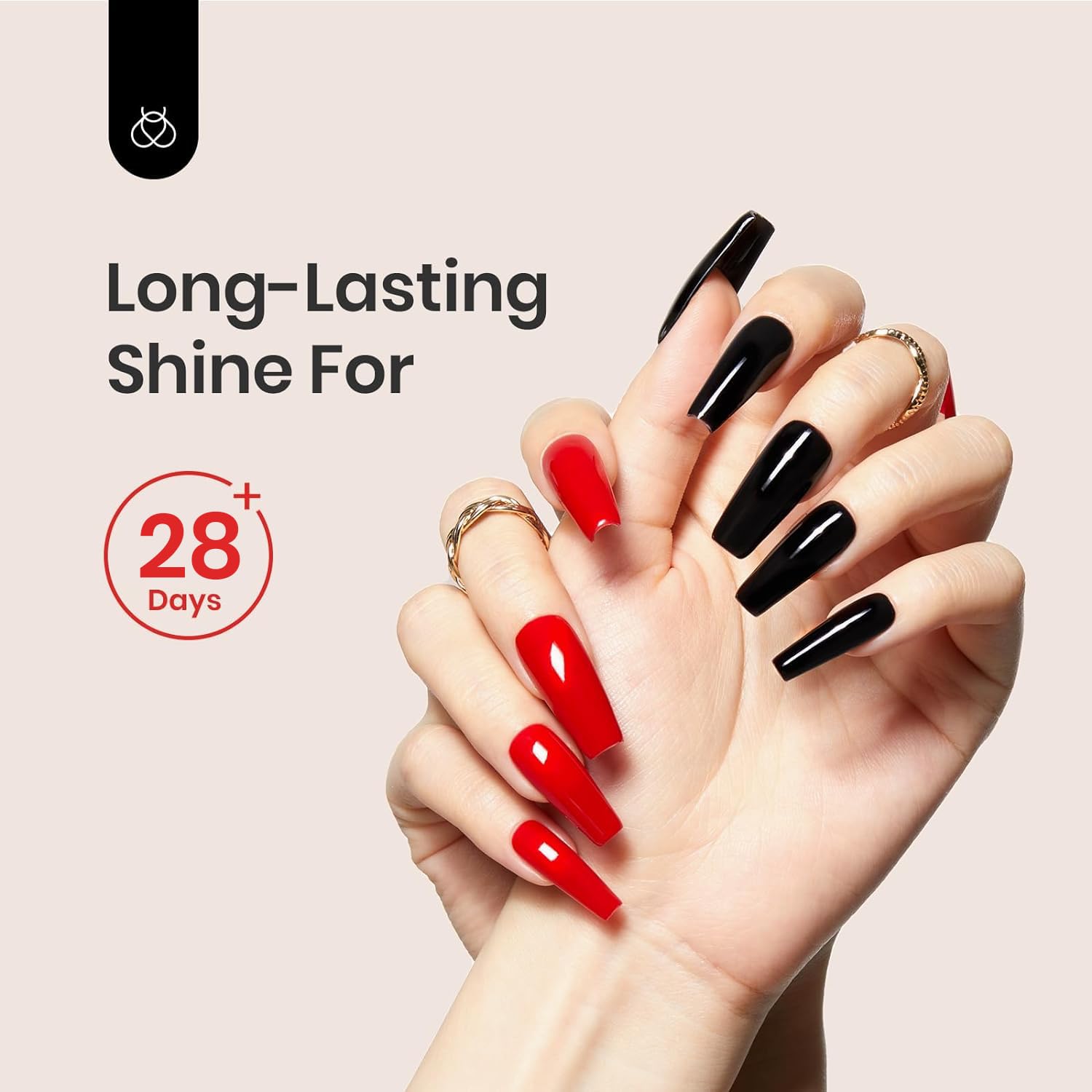 beetles Gel Polish 2 piezas 15ml No Wipe Gel Top Coat y Base Coat Set - Acabado Brillante y de Larga Duración, Lámpara LED Soak Off Capa Superior de Base de Gel Acabado Brillante