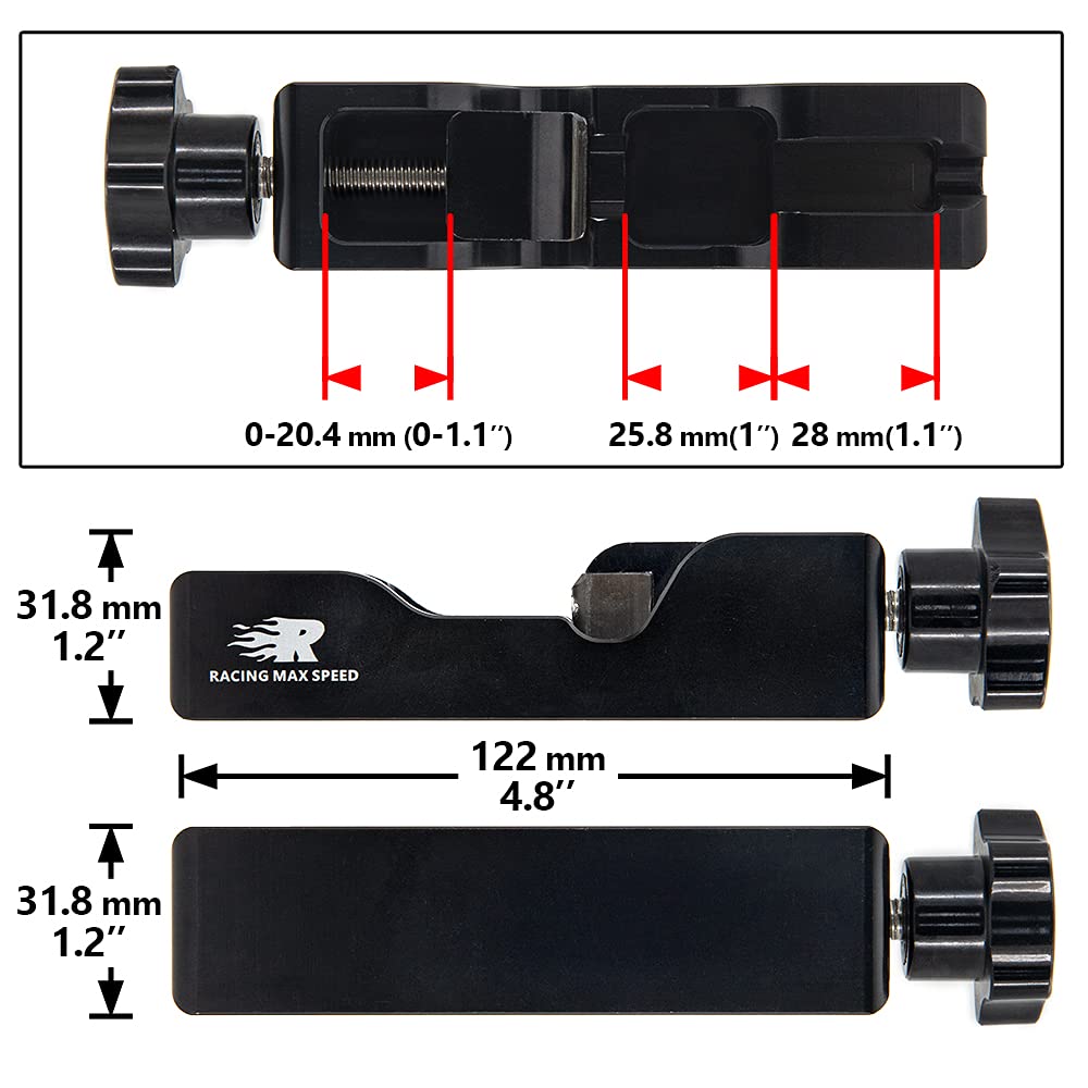 CNRAQR - Herramienta universal para bujías compatibles con la mayoría de bujías de 10 mm, 12 mm, 14 mm, 16 mm, color negro - 1 juego con medidor de vibrador