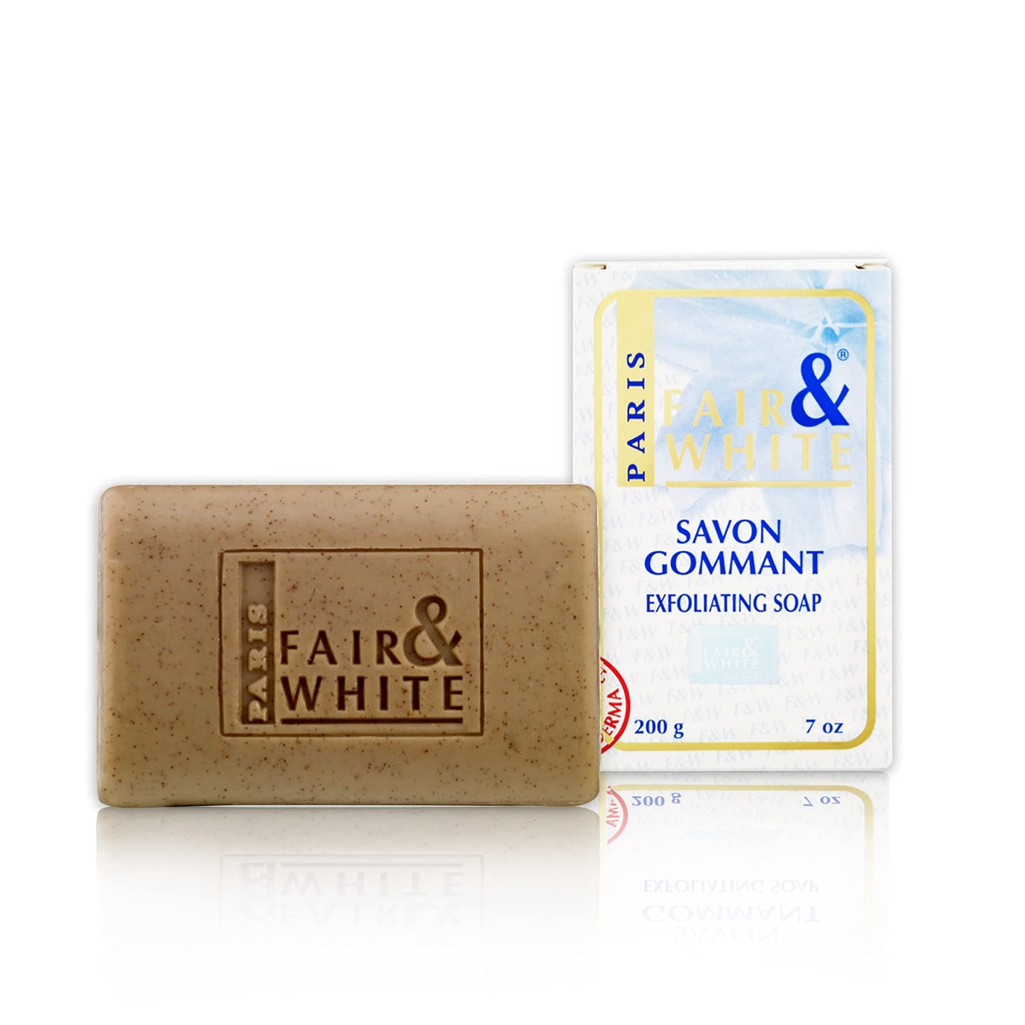 Fair & White Original Exfoliating Soap - 200g / 7oz – Skin Brightening Soap, Cleansing Bar, Formulated to Fade Dark Spots: Face, Knees, Body, Elbows & Armpits