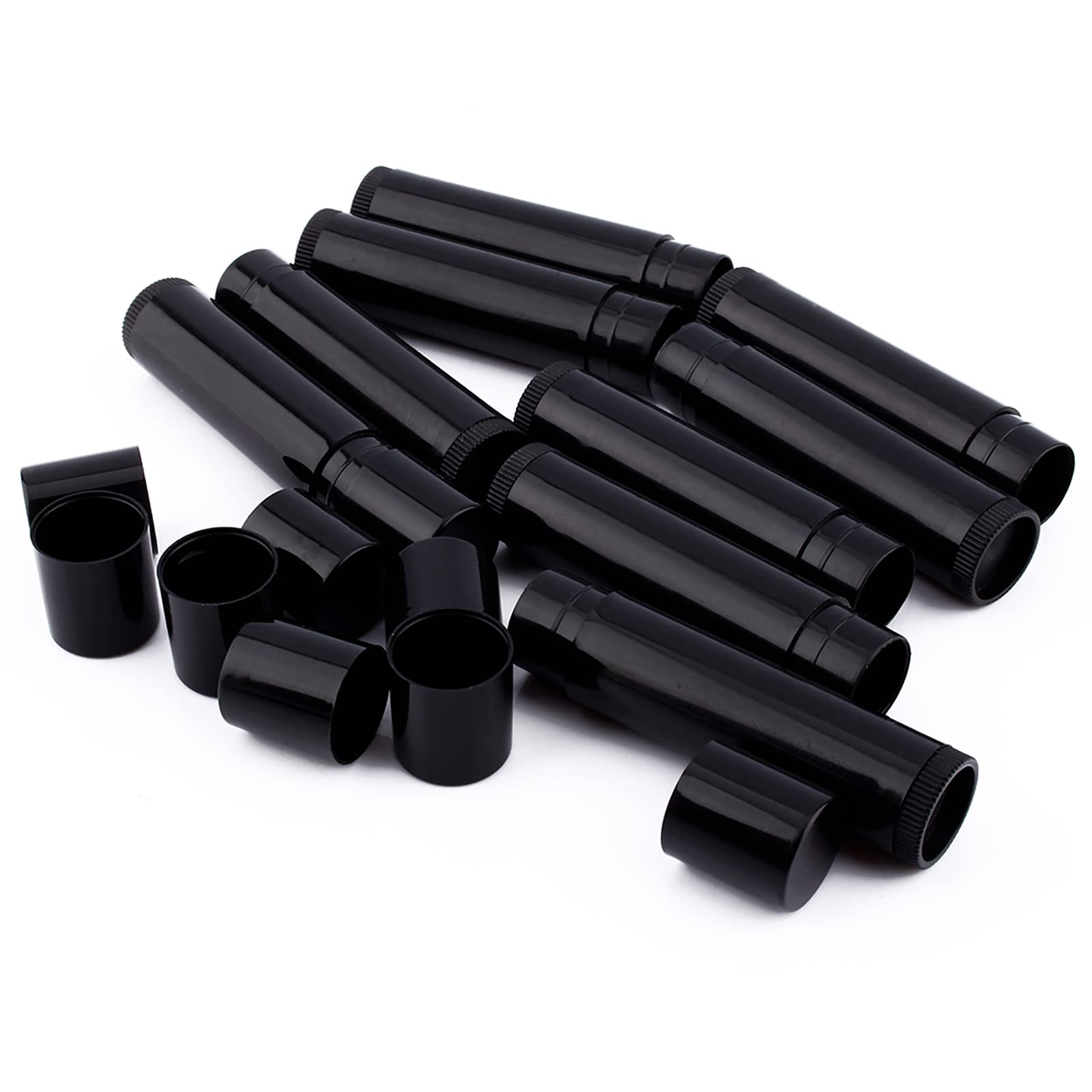 Lote 100 Unids 5 Ml Negro Claro, Contenedores de Bálsamo Labial Tubos de Bálsamo Labial Negro Tubo Contenedor de Bálsamo Labial Vacío