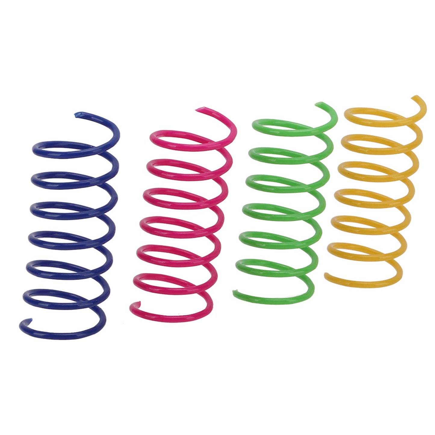 Cyrank 40 Piezas de Juguete para Gatos con Resorte, Gato en Espiral con Resorte, Juguete Creativo de plástico Estirable para Mascotas, Juguete para Golpear, morder, Cazar Juguetes para Gatitos