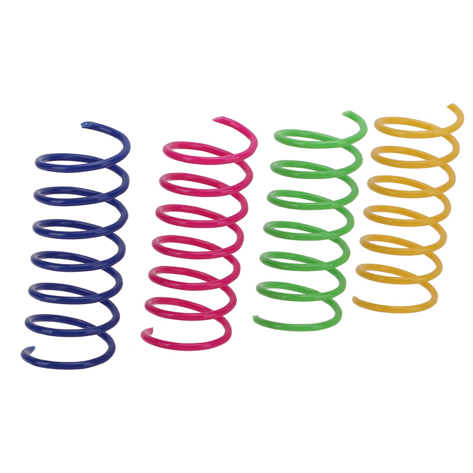 Cyrank 40 Piezas de Juguete para Gatos con Resorte, Gato en Espiral con Resorte, Juguete Creativo de plástico Estirable para Mascotas, Juguete para Golpear, morder, Cazar Juguetes para Gatitos