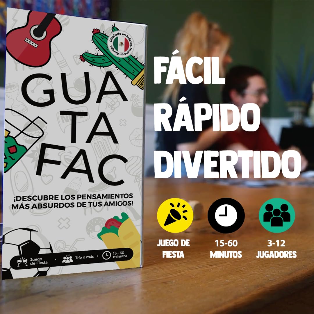 GUATAFAC - Juegos de Mesa Adulto - Versión Mexicana - Juegos de Cartas de Fiesta - Más de 1 Millón de Jugadores - Regalo Original Amigos y Cumpleaños - Español (Mexicano)