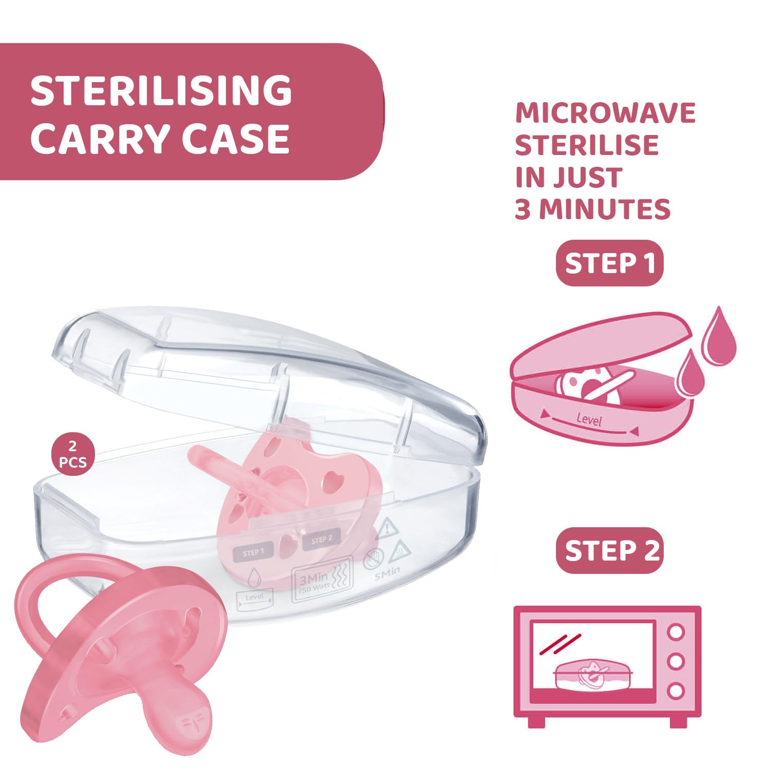 Chicco PhysioForma Chupete de Silicona 6-16 Meses, Pack de Chupetes Suaves y Delicados, Apoyan la Respiración Fisiológica y Favorecen el Desarrollo Correcto de la Boca, Rosa