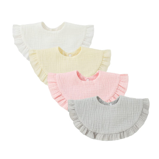 Baberos de Muselina Nishine Blanco 360 Grados para Bebé Unisex