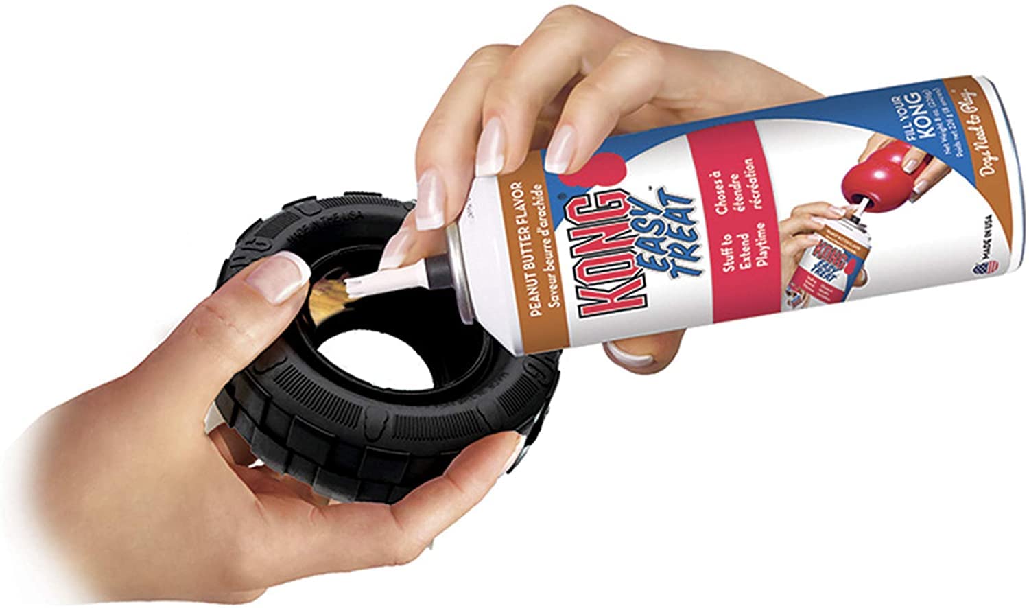 KONG Tires Extreme Dog Toy (1-Negro, 1-Mediano/Grande)