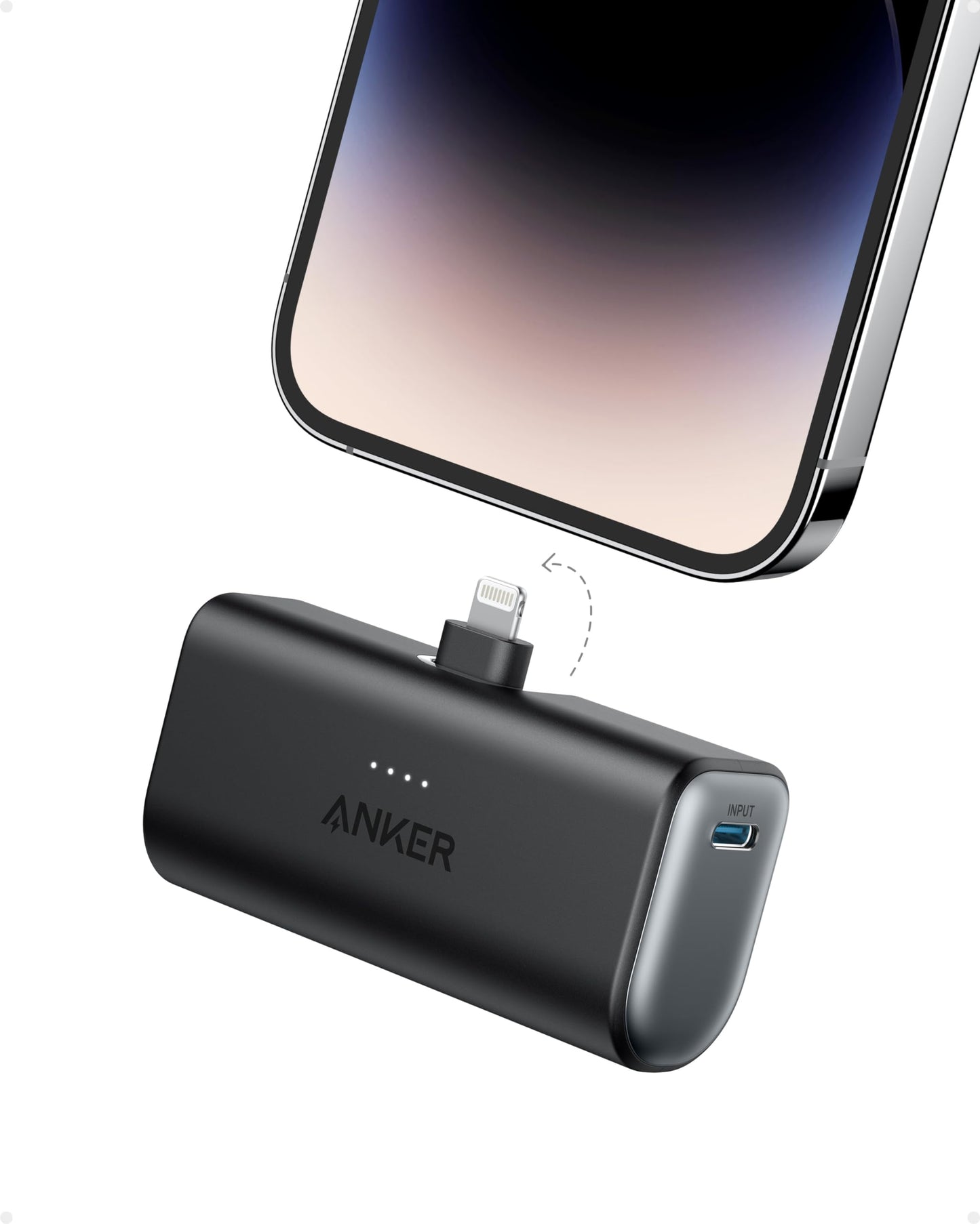 Power Bank Anker Nano 5000 mAh con Lightning Plegable para iPhone 14/13/12 Pro/MAX
