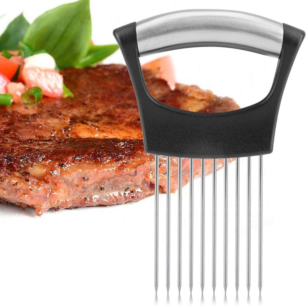 Cortadora de Cebolla y Carne de Acero Inoxidable con 10 Puntas para Cocina