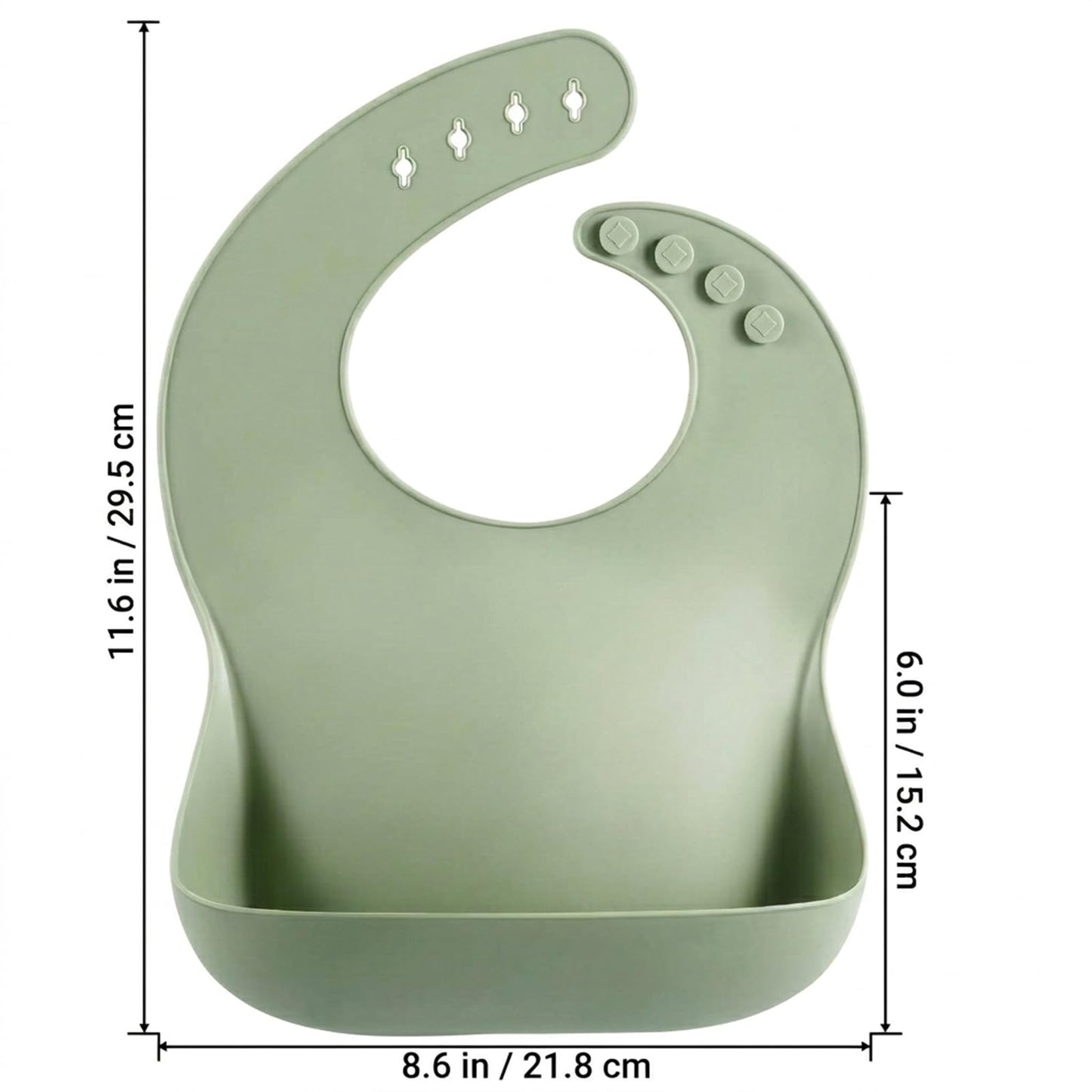 PandaEar - Juego de 3 bonitos baberos de silicona para bebés y niños pequeños (10-72 meses), impermeables, suaves, unisex, no desordenados (marrón/azul/verde)