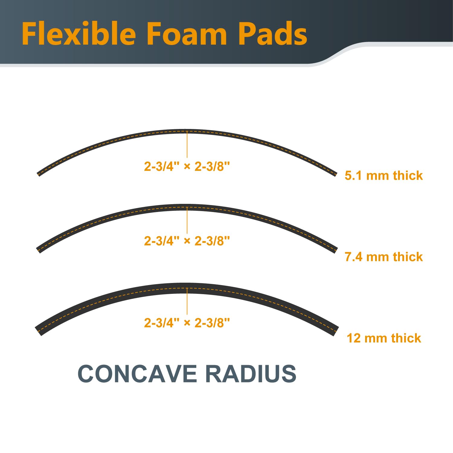POWERTEC 71441 - Juego de empuñaduras flexibles para lijadoras de contorno con 3 almohadillas de espuma flexibles y 6 empuñaduras de perfil para lijado de perfiles convexos y cóncavos