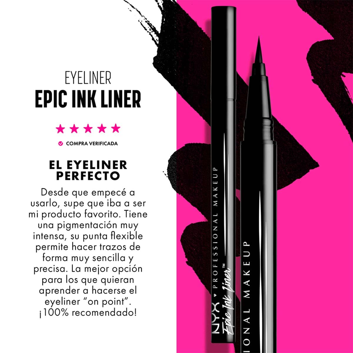 Delineador de Ojos NYX Professional Epic Ink Negro 1 ml