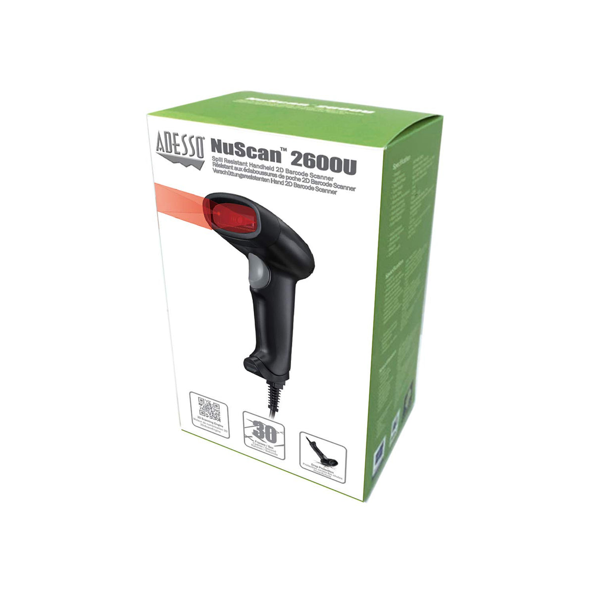 Escáner Adesso Negro USB Universal