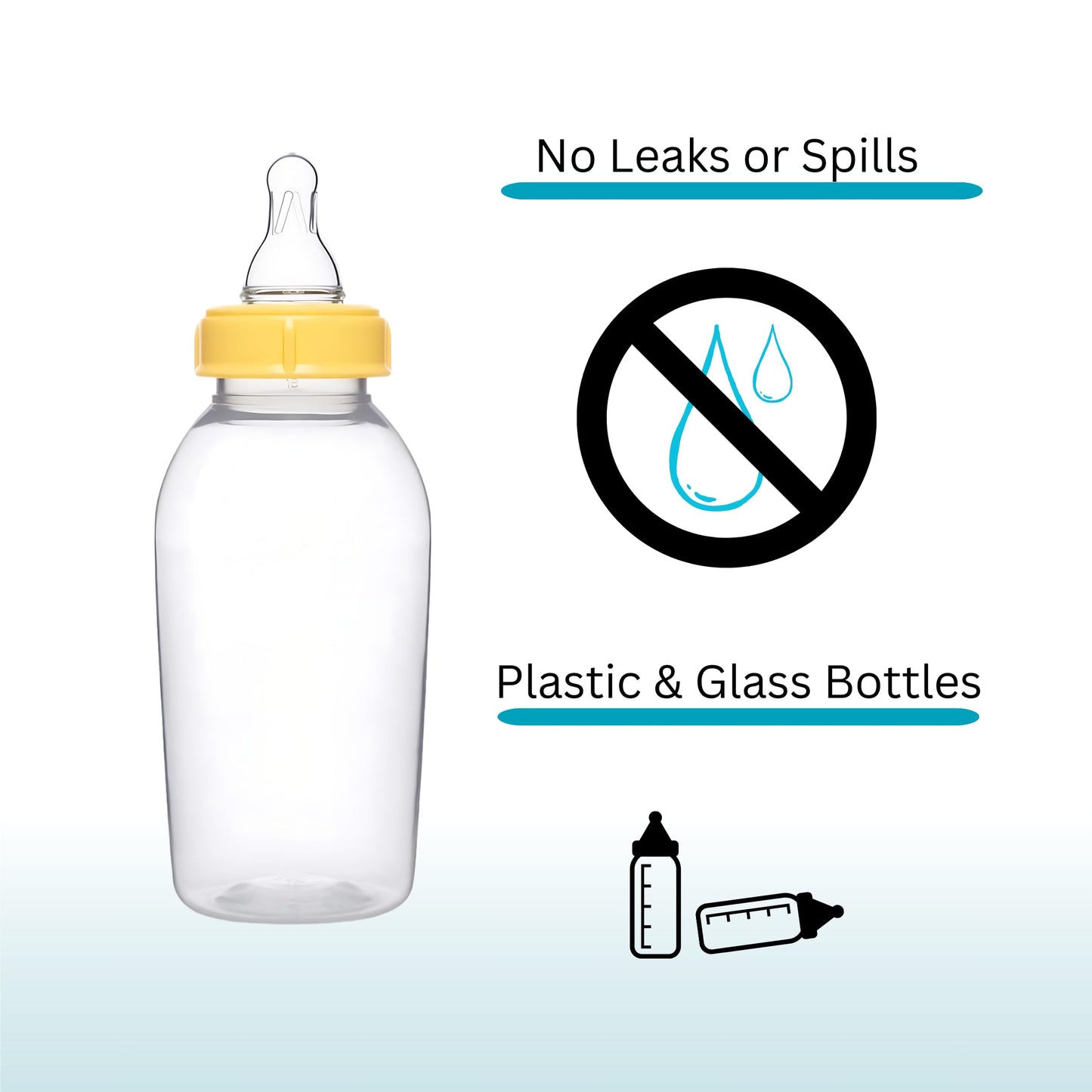 Anillos de Repuesto Medela Transparente Compatibles con Botellas de Plástico y Vidrio