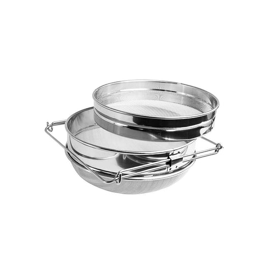 BELF Filtro de miel de acero inoxidable de doble colador para apicultura