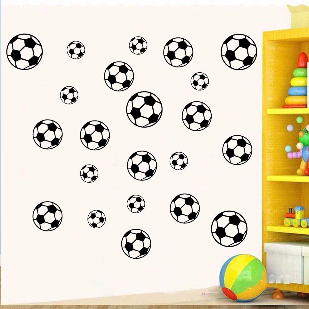 SITAKE 43 pegatinas de fútbol, pegatinas de pelota de fútbol para habitación de los niños, pegatinas de fútbol para pared de fútbol, vinilo para decoración de la puerta de la habitación de los niños, dormitorio, sala de juegos, sala de estar, ventana