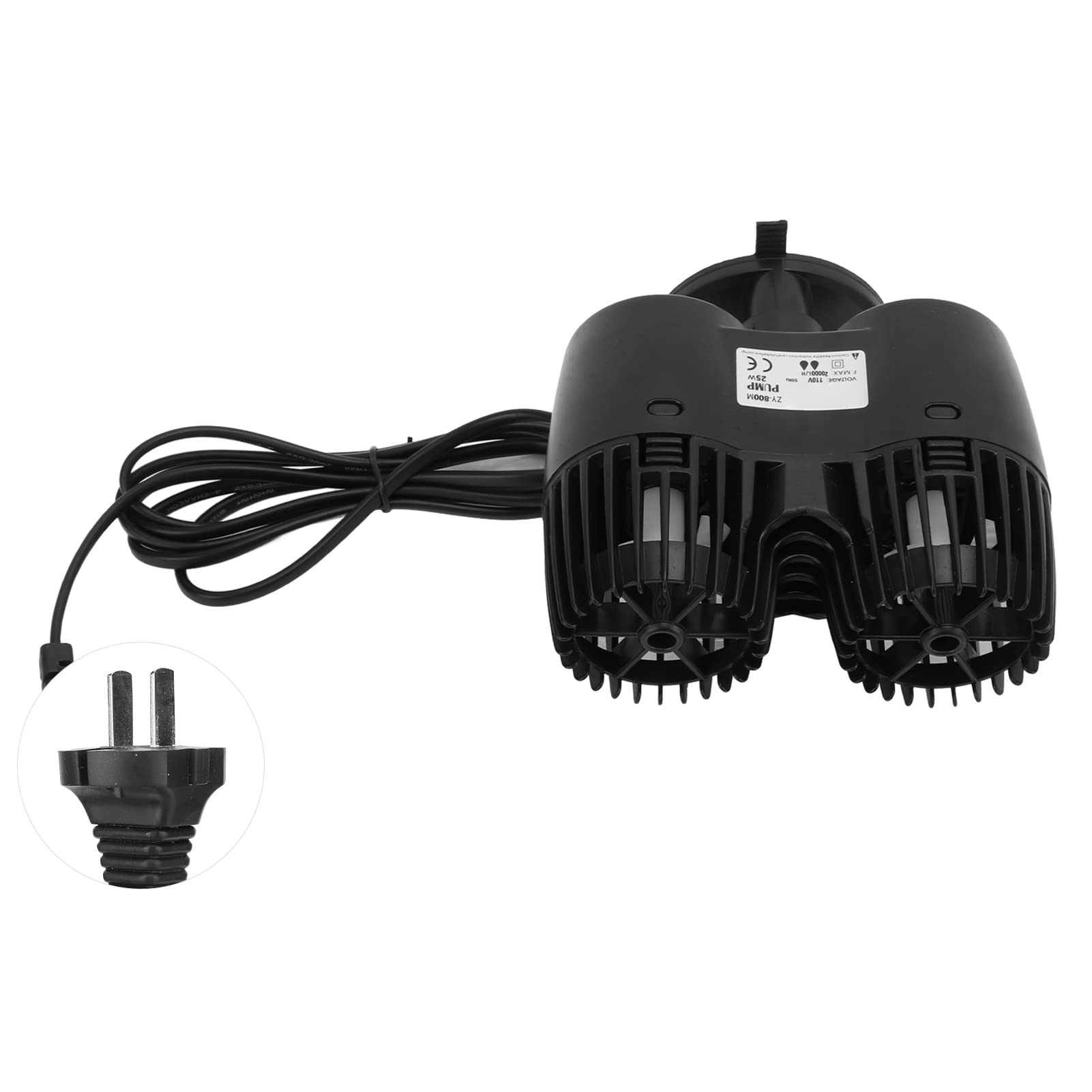 Hztyyier Bomba de Circulación para Tanque de Peces, Bomba Wavemaker para Acuario, Temperatura Uniforme Libre de Inversión Potente para Agua de Mar (EE. UU. 110V ZY-800M)