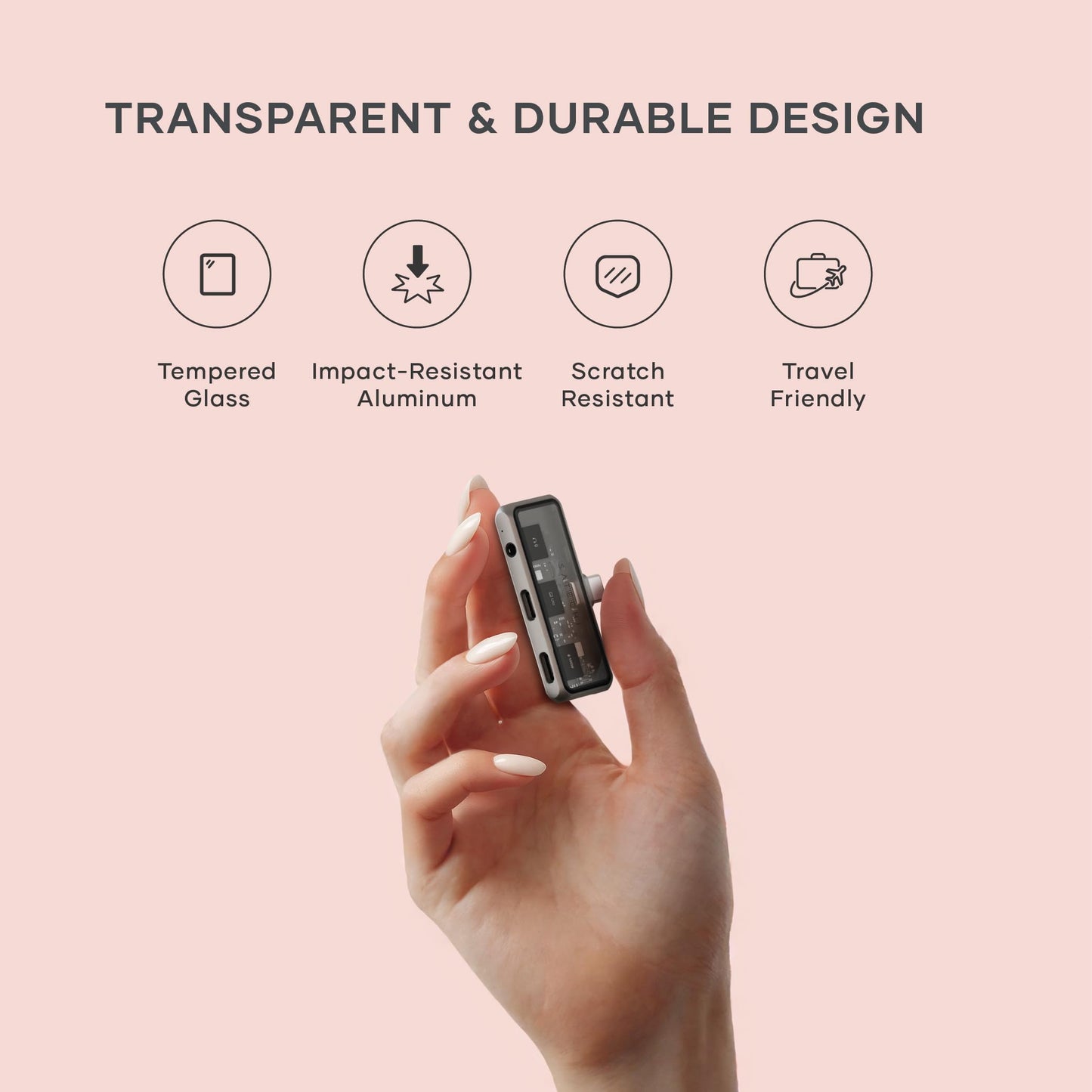 Hub USB-C SATECHI Gris con Adaptador 4 en 1 para iPad Air, MacBook, Switch OLED y Más