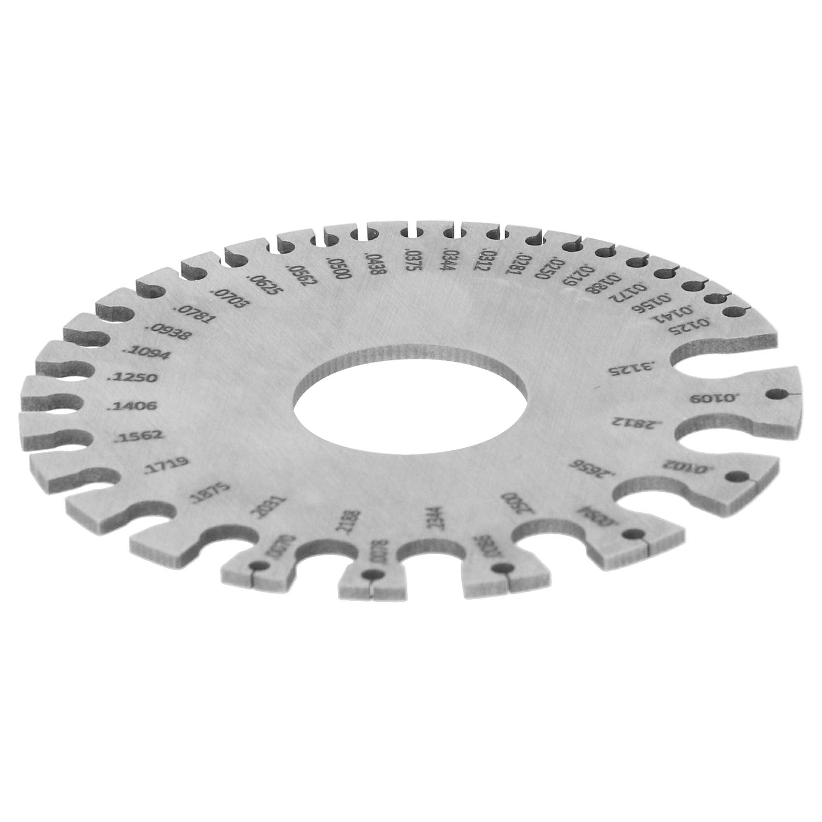Herramienta de medición de calibre de alambre, calibre de soldadura de alambre de acero inoxidable calibre de hoja de metal de doble cara redonda y calibre de espesor de hoja de metal