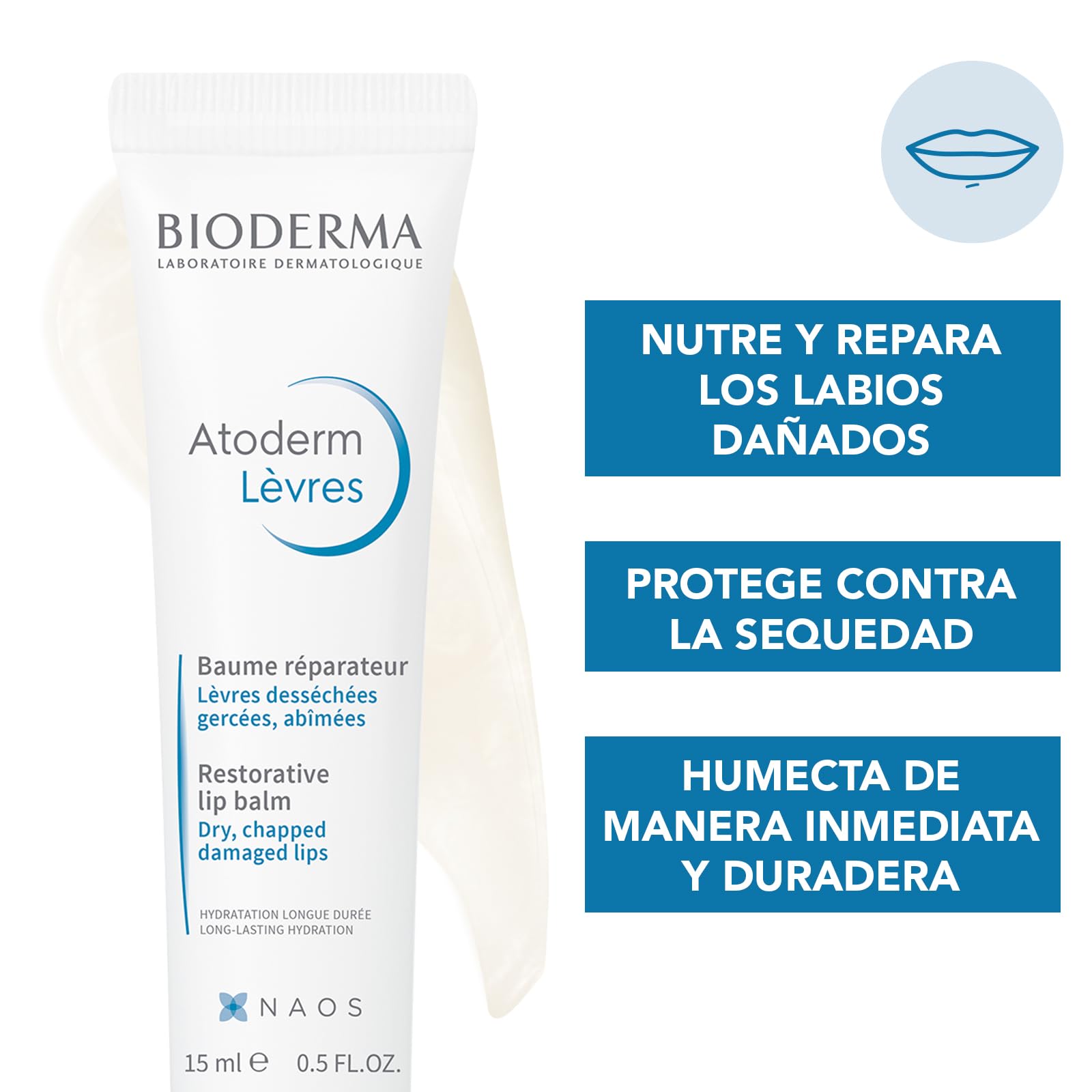 Bioderma Atoderm Bálsamo Labios Tratamiento Hidratante 15ml