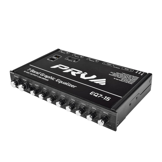 Ecualizador Gráfico 7 Bandas PRV AUDIO 15 V con Atenuador y Control de Subwoofer para Audio de Coche