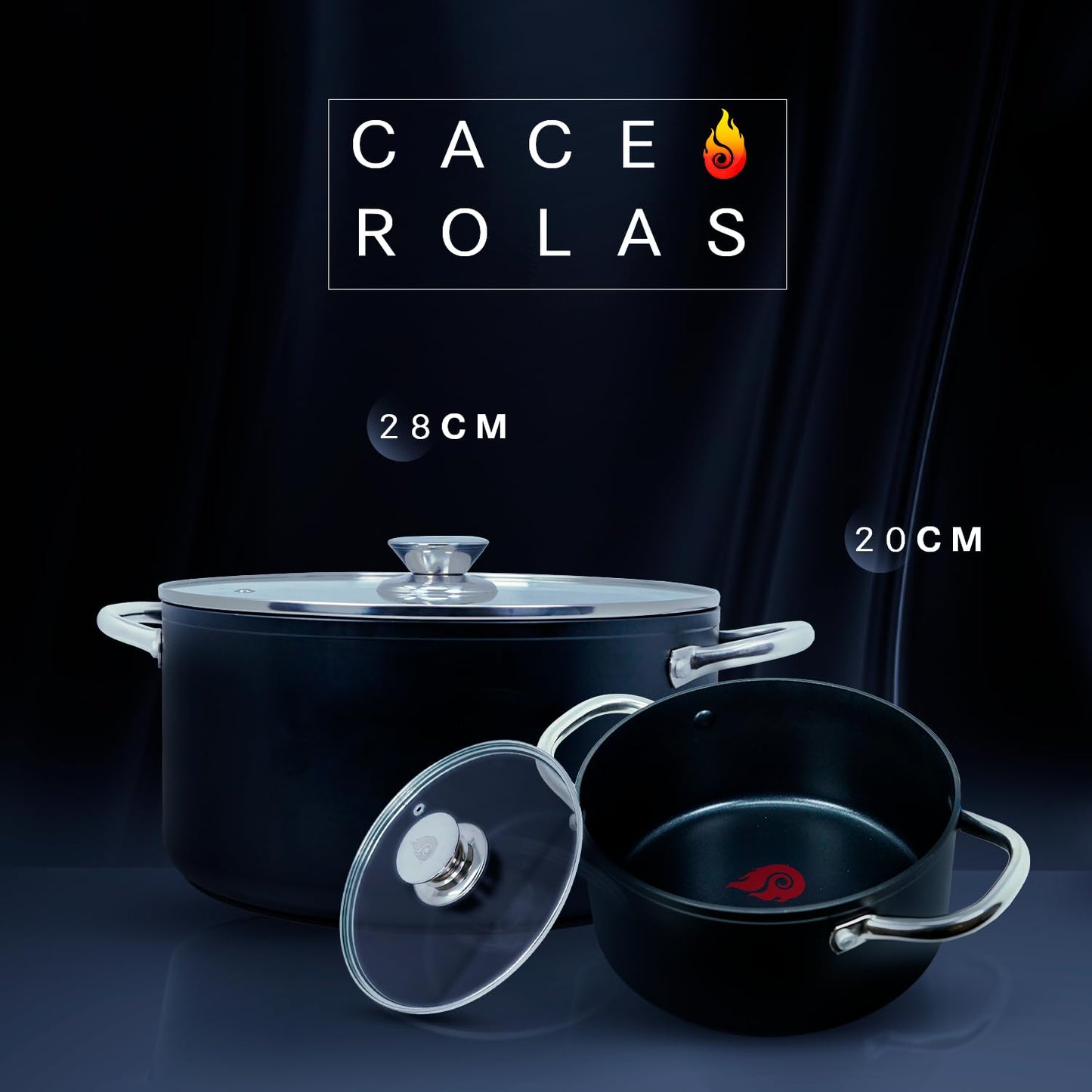 BATERIA DE COCINA ANTIADHERENTE DE TITANIO TITAN BLACK ESSENTIAL 20 PZAS