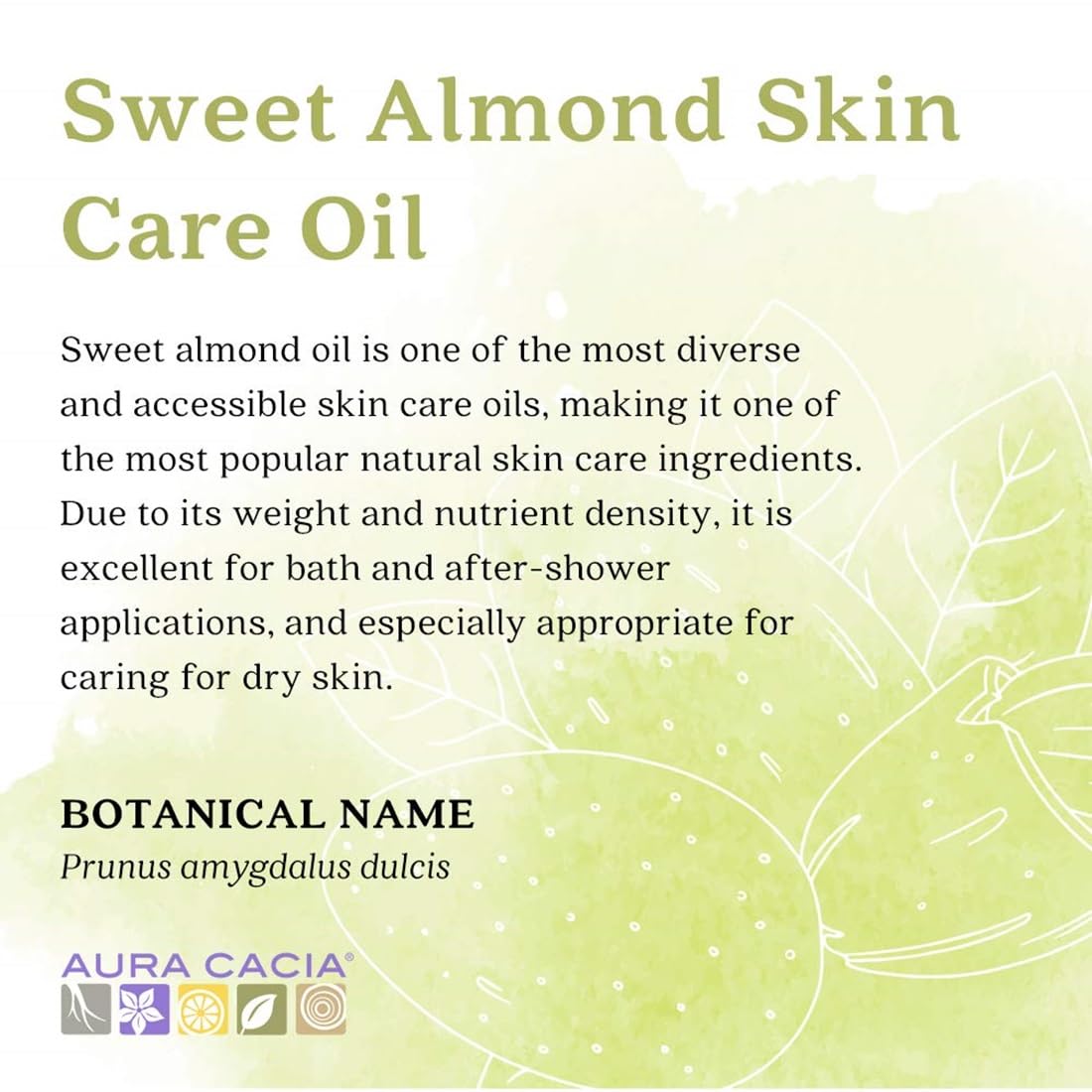 Aura Cacia - Pure Sweet Almond Oil | Non-GMO Project Verified | 16 fl. oz.