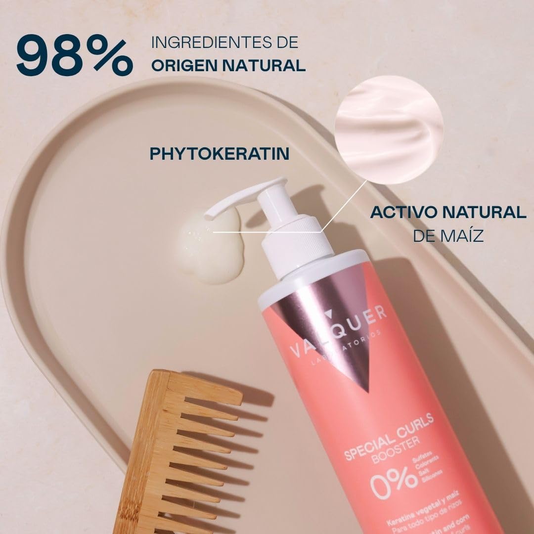 VALQUER Gel Booster Activador de Rizos Definidos Método Curly | 300 ml