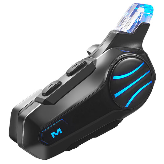 Casco de Motocicleta Bluetooth V5.4 Impermeable con Intercomunicador y Cancelación de Ruido