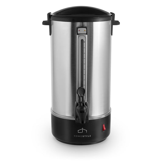 Cafetera Percoladora Homestyle 50 Tazas, Acero Inoxidable, Sistema de Percolación para Café Intenso