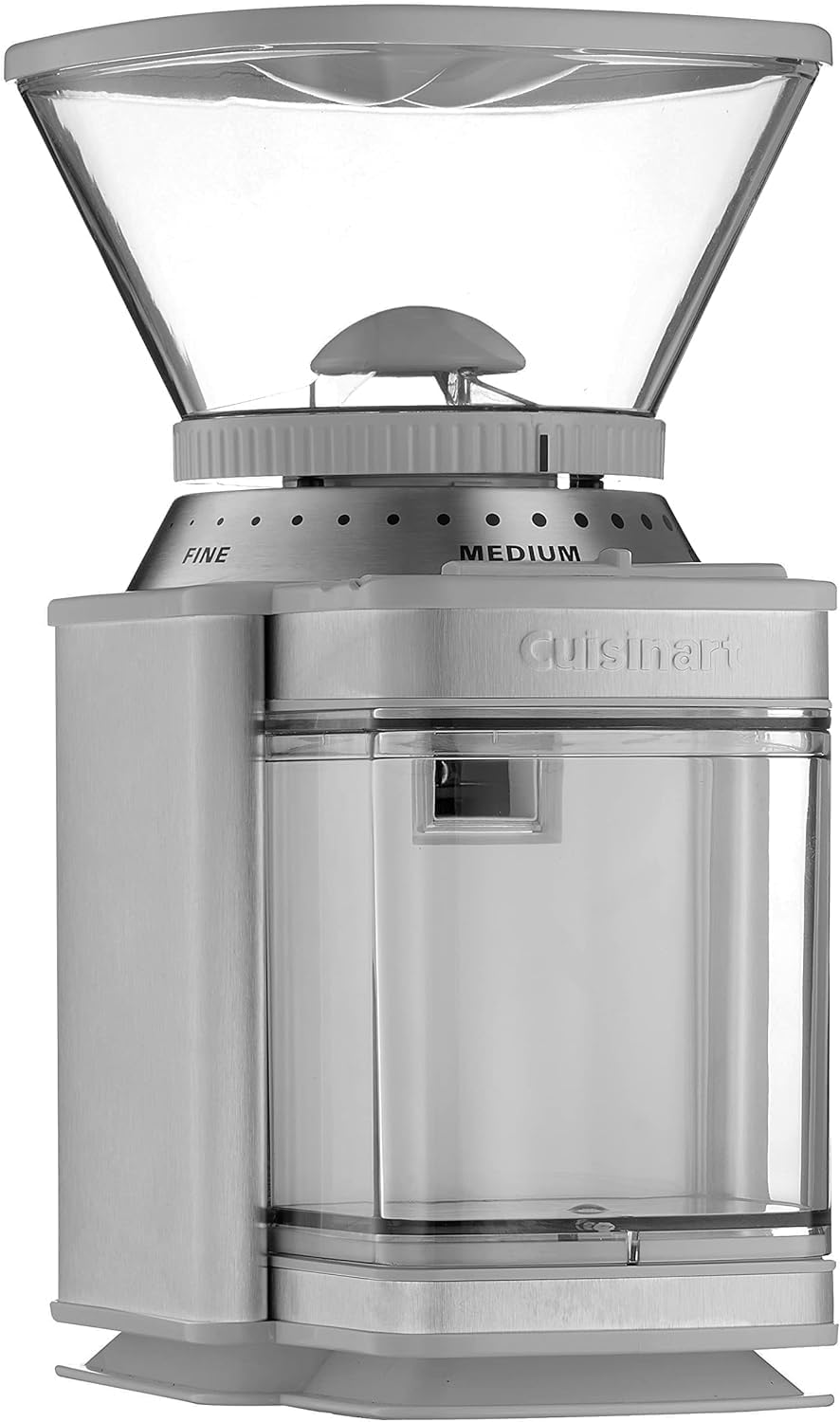 CUISINART - Molinillo de café, rebabas eléctricas de un solo toque con selector de molienda de 18 posiciones, acero inoxidable, DBM-8CGP1, gris frío