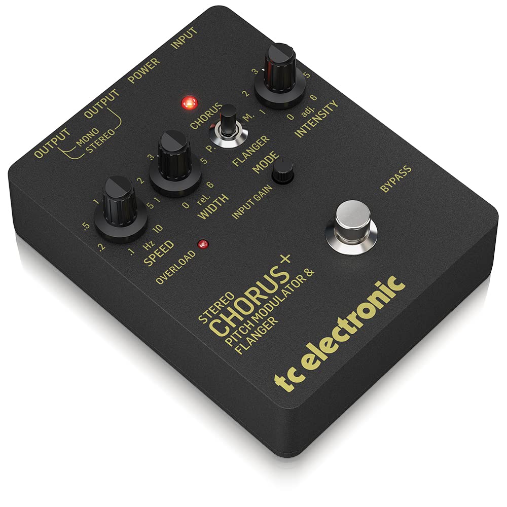 Pedal Electrónico de Efectos de Coro TC Negro SCF Gold para Guitarra