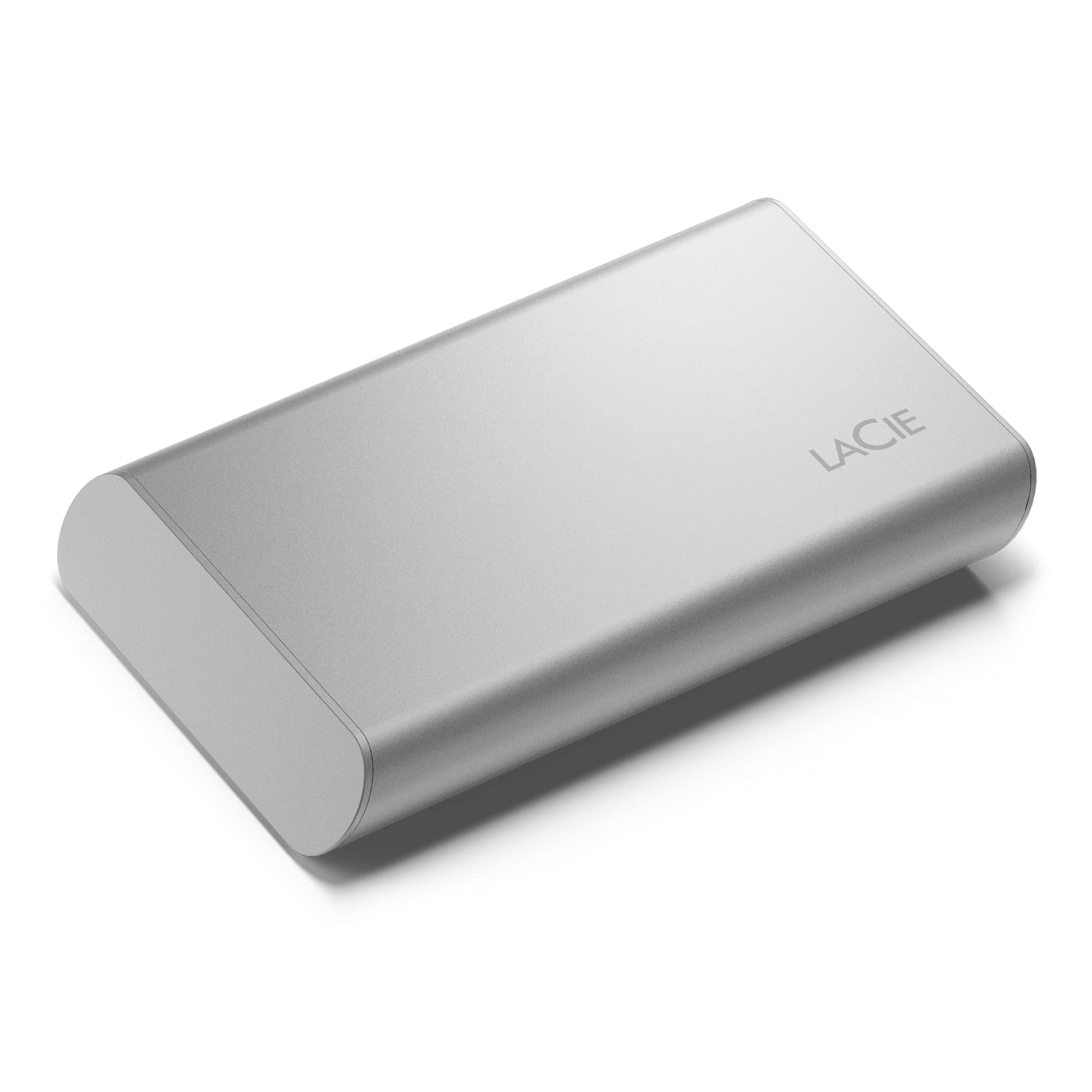 LaCie Unidad de Estado sólido Externa portátil SSD de 1 TB - USB-C, USB 3.2 Gen 2, velocidades de hasta 1050 MB/s, Moon Silver, para Mac PC y iPad, con Servicios de Rescate (STKS1000400)