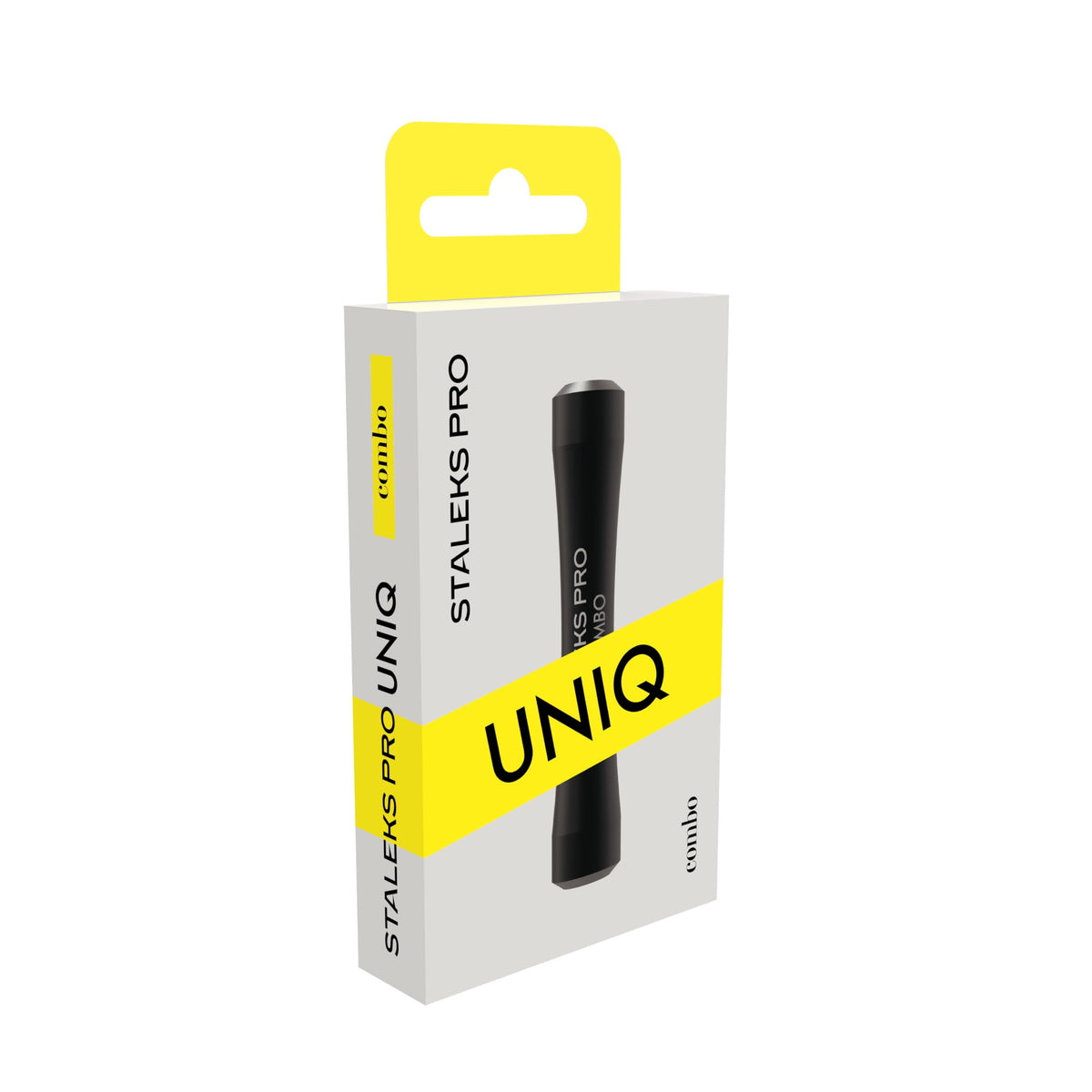 Staleks Combo Uniq 10B Mango Negro – Base Empujadora Modular Para Piezas De Trabajo Reemplazables – Diseño Ergonómico Y Ligero De Aluminio Para Profesionales De Uñas