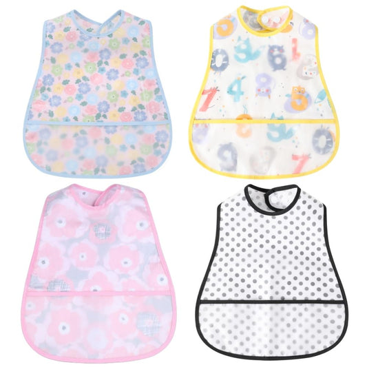 Babero Impermeable para Bebé con Bolsillo Lavable azul para Niño o Niña