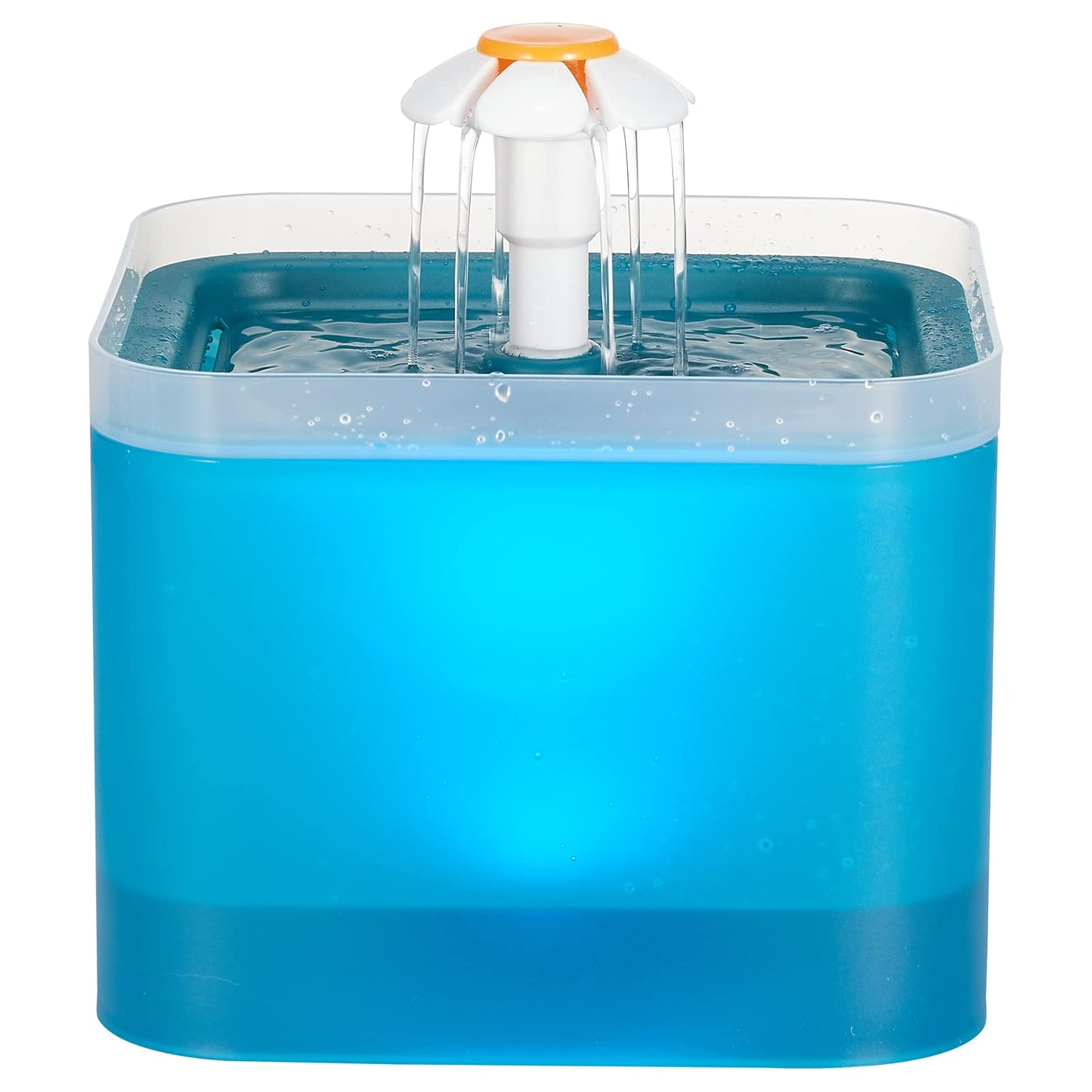 Fuente de Agua para Gatos, Fuente para Gatos Ultra Silenciosa con luz LED, Fuente de Agua para Mascotas con Capacidad de 2 l con Filtro, Dispensador Automático de Agua Potable para Gatos y Perros