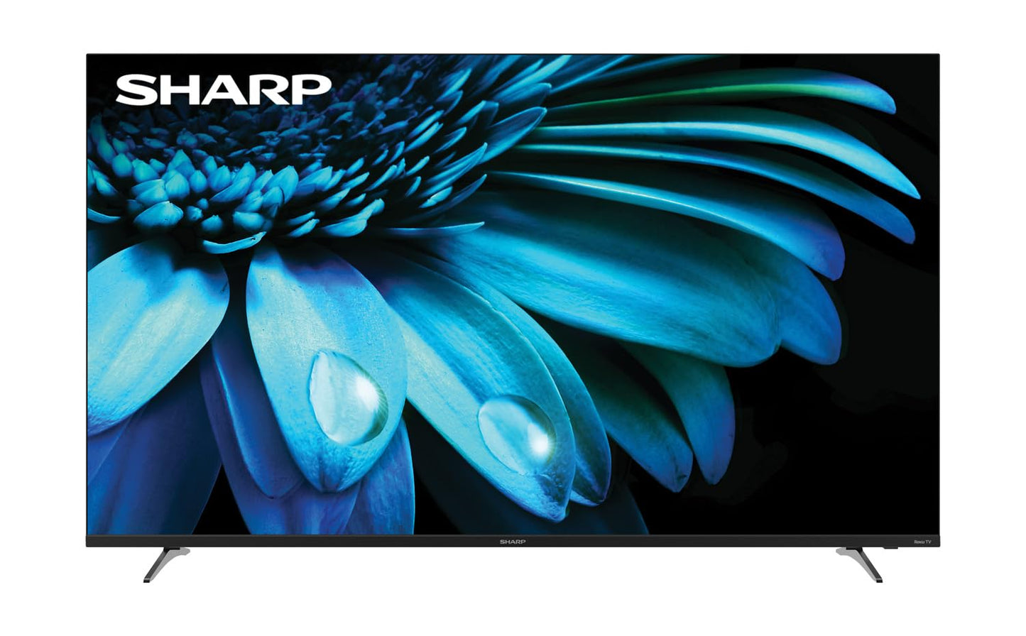 Sharp Aquos Frameless 4K UHD LED Smart TV de 55" - Roku TV | Dolby Audio | WiFi | Soporte HDR10/HLG | 4 entradas HDMI (1 c/eARC) | Compatible con Alexa/Google Home/AirPlay