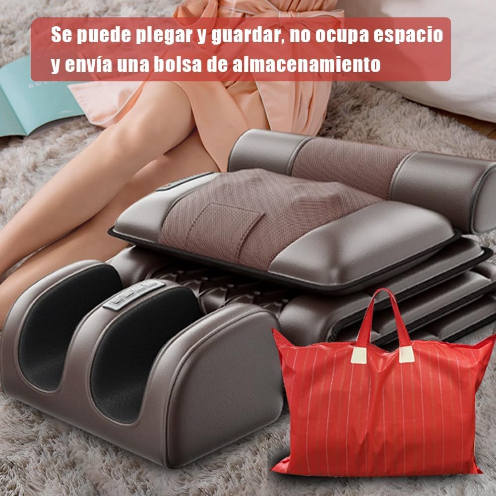 Mythya Cojín de Masaje Eléctrico, Masajeador de Cuerpo Completo, Colchoneta de Masaje con Calefacción, Almohadilla Masajeador de Espalda con Motores de Vibración, Máquina de Masaje de Piernas y Pies