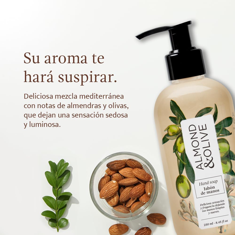 Jypesa | Jabón de manos Almond and Olive 250 ml, Airbnb, Ideal para todo tipo de piel