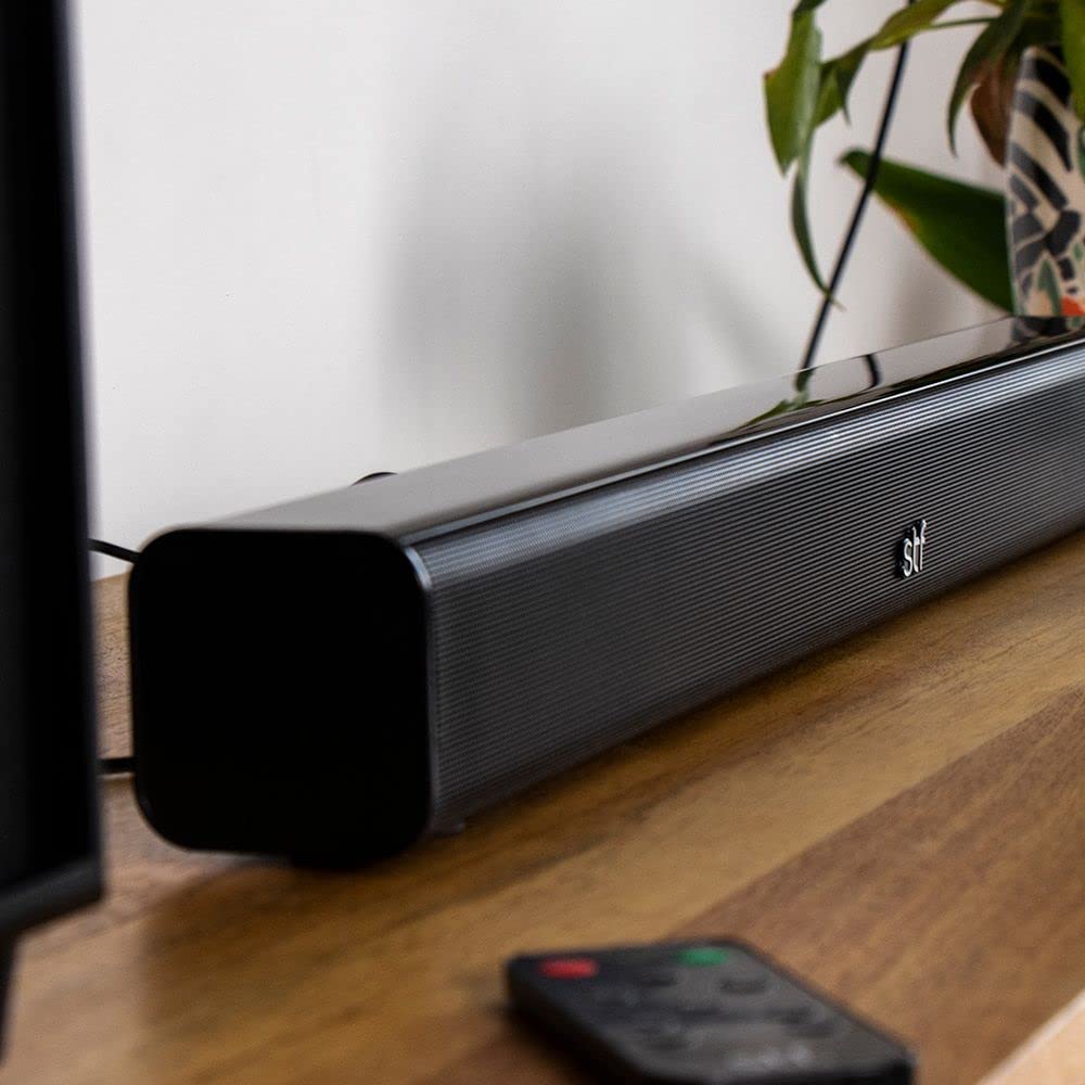 STF Barra De Sonido Alud Pro con Subwoofer | Entrada 3.5 mm | Entrada Óptica | HDMI | Audio Inalámbrico | Entrada USB | Teatro En Casa