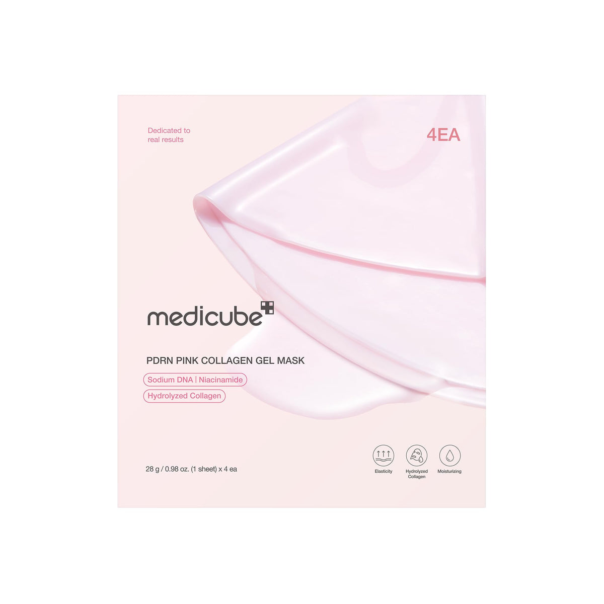 PDRN Pink Collagen Gel Mask by Medicube for Women - 4 Pc Mask