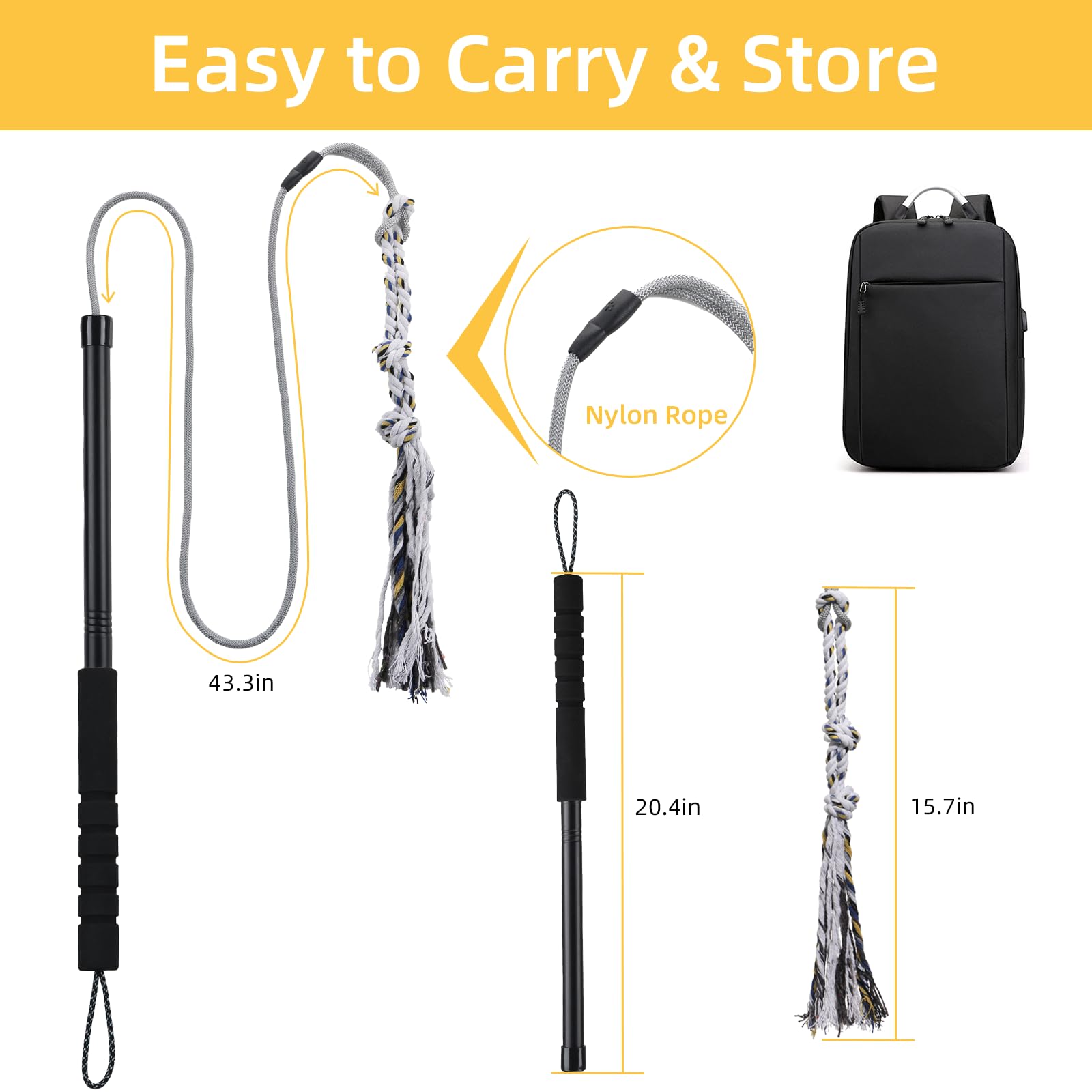 Gingull - Varita de coqueteo para perros – Varita interactiva para perros Chase and Tug of War - Barra de coqueteo para perros de alta resistencia, juguetes para masticar para dentición, juguetes