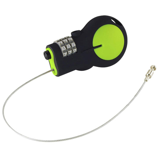 Lewis N. Clark - Candado de cable retráctil con cable de acero de 30 pulgadas, Verde, Candado aprobado por la TSA y candado de bicicleta para equipaje + viajes, configura tu combo con cable de acero