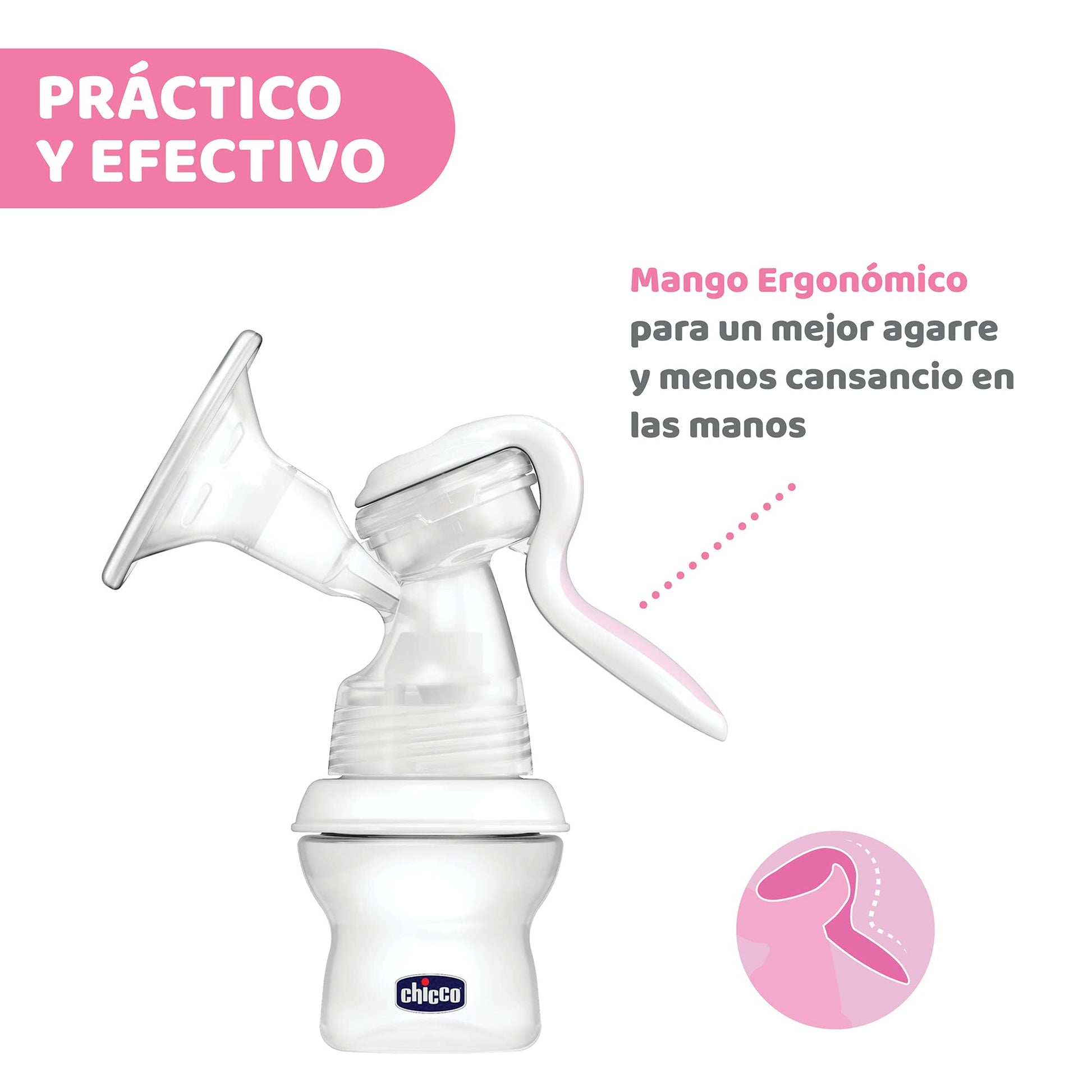 CHICCO, Extractor de Leche Materna Manual Natural Feeling, Accesorios de Lactancia