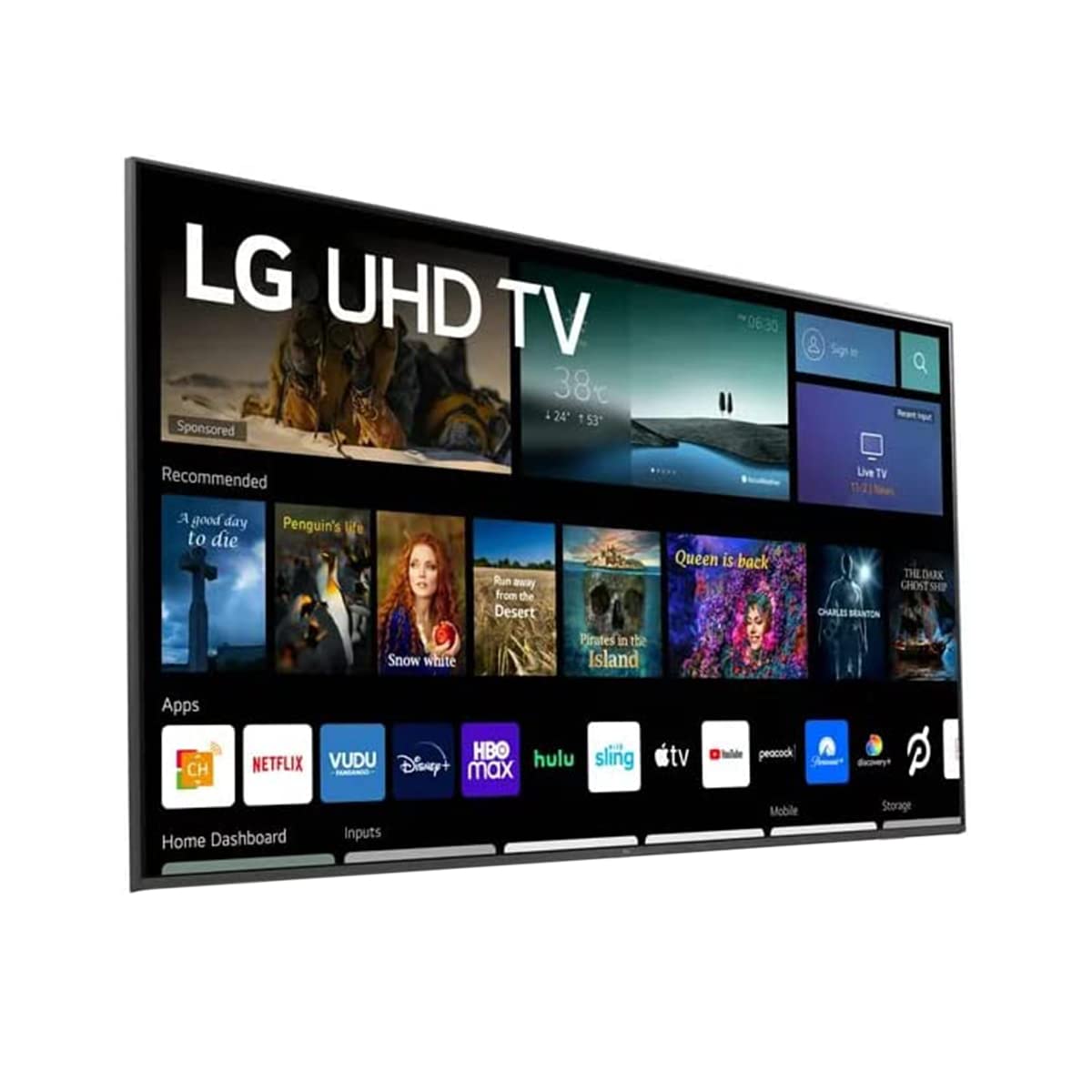 LG Television de 75 Pulgadas Serie 7 Class 4K 2160p Smart LED TV HDR Frecuencia de Actualización 60Hz Bluetooth Compatible con Alexa y Google Assistant (Sin Bases) + Soporte de Pared (Reacondicionado)