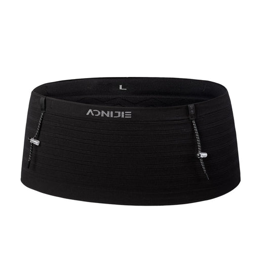 AONIJIE - Cinturón de hidratación para correr con frasco suave de 250 ml para mujeres y hombres, gran capacidad y ligero para ciclismo, escalada, maratón, Negro -, X-large, Deporte