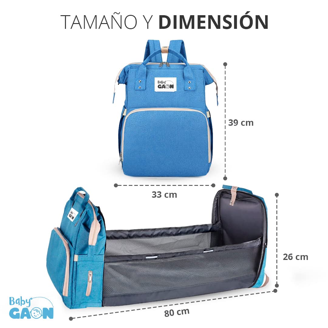 Mochila Moderna Térmica Con Cambiador Pañalera Multifuncional, Bolso Pañales Gran Capacidad, 15 Compartimientos Organizadores Moderna Bolsa de Pañales … (Azul.) -#11001001012301010502#