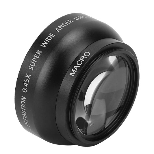 Bindpo Lente Gran Angular de 49mm, 0.45X Universal para Cámara con Montura F