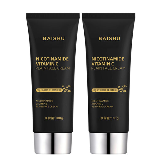 Nicotinamida Vitamina C Suero De Crema Facial Simple, Crema De Piel De Tubo Negro De Vitamina C De Niacinamida, Crema De Maquillaje Hidratante De Vitamina C Suave Multifuncional Para La Cara (2 piezas)