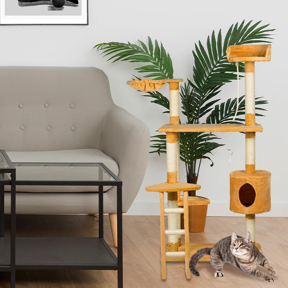Fancy Pets Mueble/Rascador para Gato Byblos de 158 Centímetros de Altura